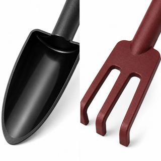 Kit Jardinagem Pá Rastelo Conjunto Ferramentas Prático Manual Jardim Vasos Canteiros Metal Resistente Adubo Mudas