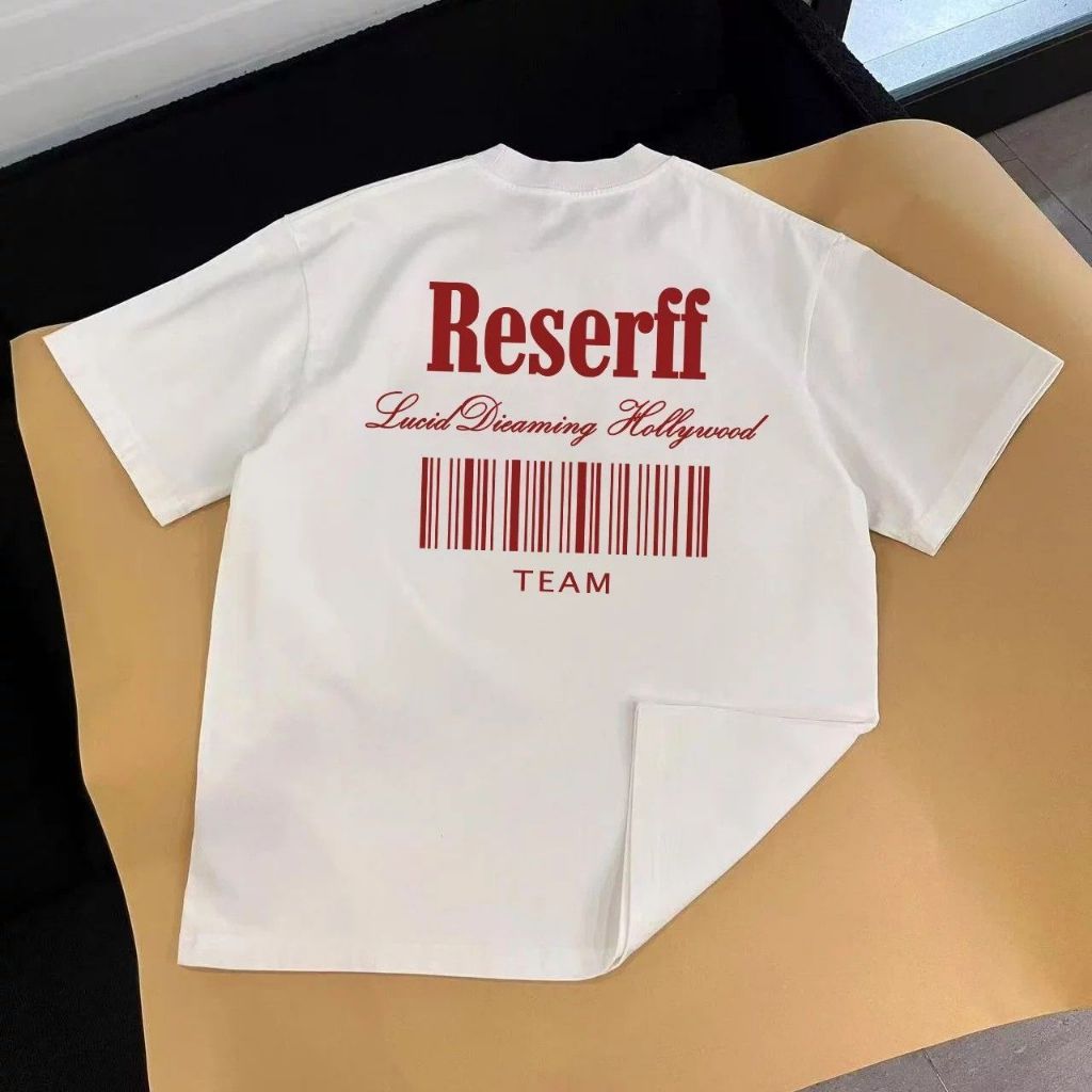 Camiseta Streetwear Americano Moderna 100% Algodão Oversized Unissex Estampa Letras e Código de Barras
