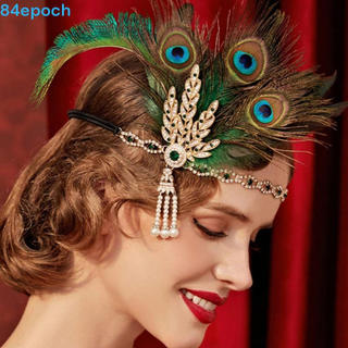 BREPOCH Tiara De Penas , Elegante Vestido Cosplay Dos Anos 1920 , Diamante Vintage Maquiagem Festa Cocar Feminino