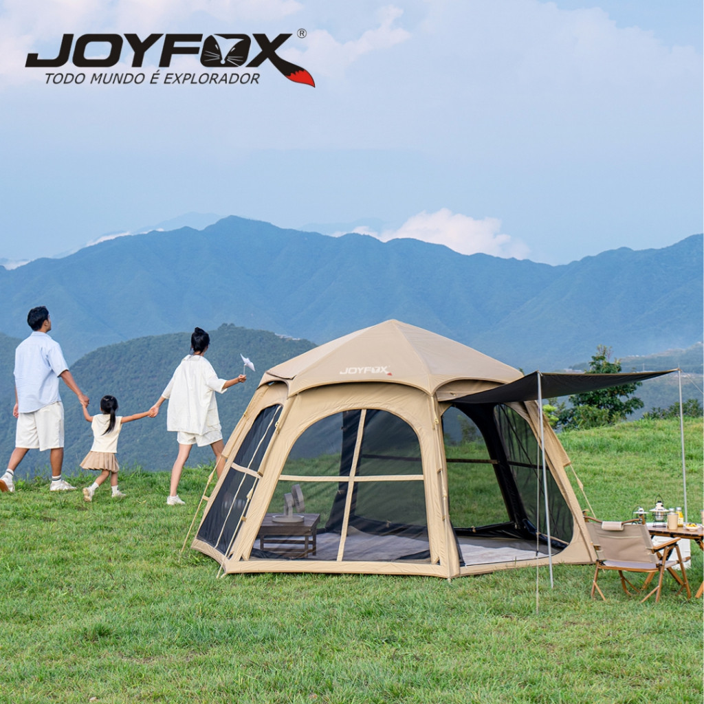 Barraca Camping JOYFOX Grande 290*250*158cm Automatica 5-8Pessoas Barraca de Acampamento Impermeavel · foto 2