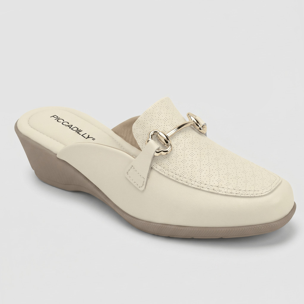 Mule Ivone Salto Médio Off White