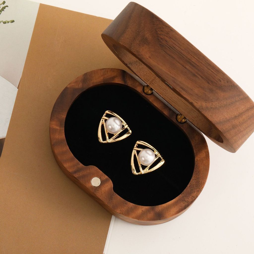 Agulha de prata diamante diamante pérola Retro luz luxo High-End brincos femininos brincos geométricos novos brincos ata