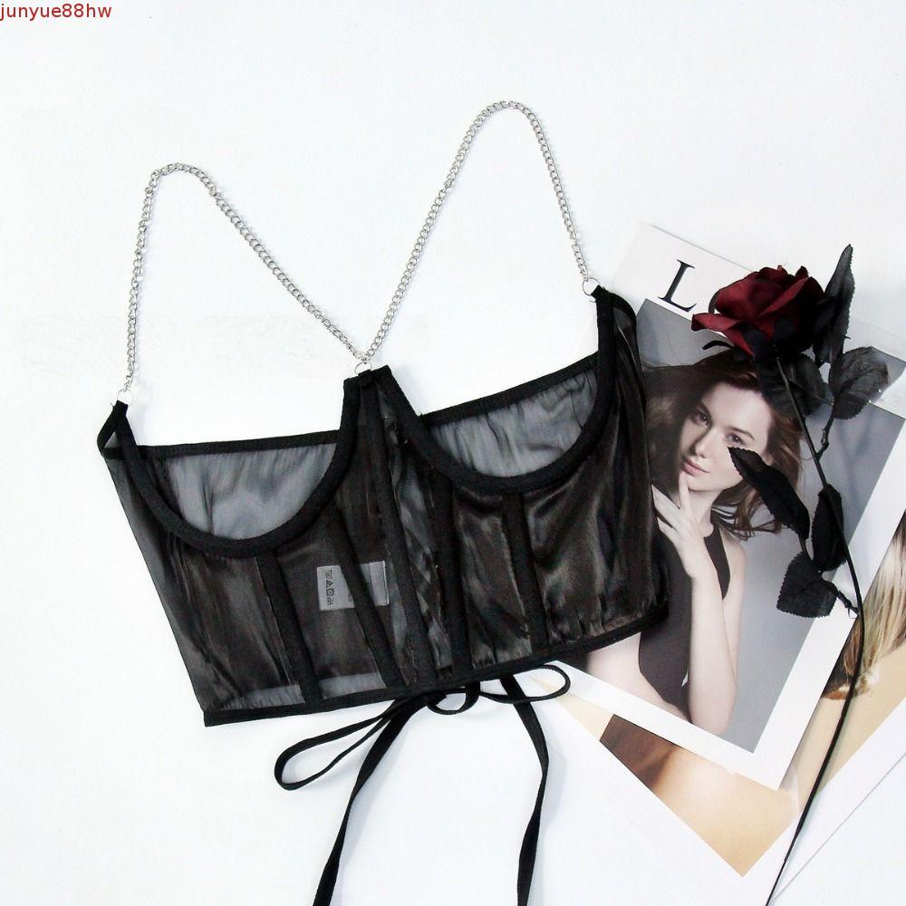 JUNYUE Shapewear Para Controle De Barriga , Cinto Espartilho De Renda Transparente De Malha , Modelador De Cintura Com C