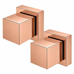 Kit de 2 Acabamentos de Registro Quadrado 1/2 ou 3/4 Padrão Deca Metal Rose Gold