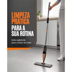 Mop Spray Zimpa Reservatório Recarregável e Refil Microfibra