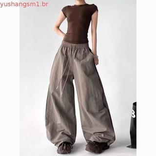 Calça Casual Listrada Lateral Feminina 2026 Calça Larga de Secagem Rápida Masculina