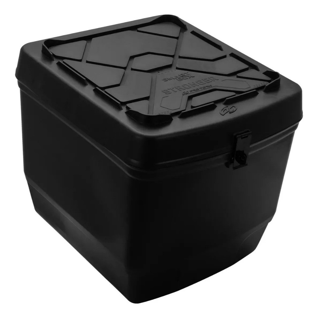 Baú Baúleto Moto Smart Fox Stronger Pro Tork Cor Preto Capacidade 90 Litros