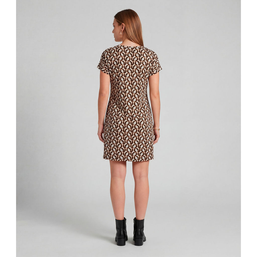 Vestido Básico Com Gola Redonda Infinita Cor Rosa · foto 2