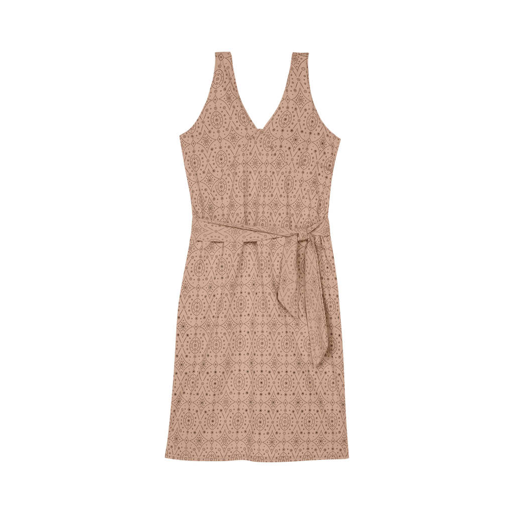 Vestido Midi Feminino Devorê Com Faixa Marialícia Marrom — imagem 2 de 2