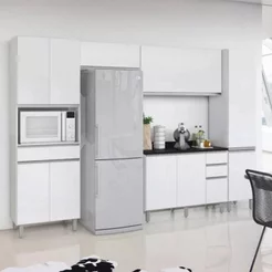 Cozinha Compacta Modulada 5 Peças 10 Portas 4 Gavetas Top Class Branco