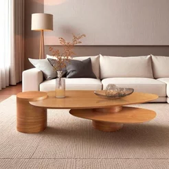 Mesa de Centro para Sala de Estar Pétala 100% MDF