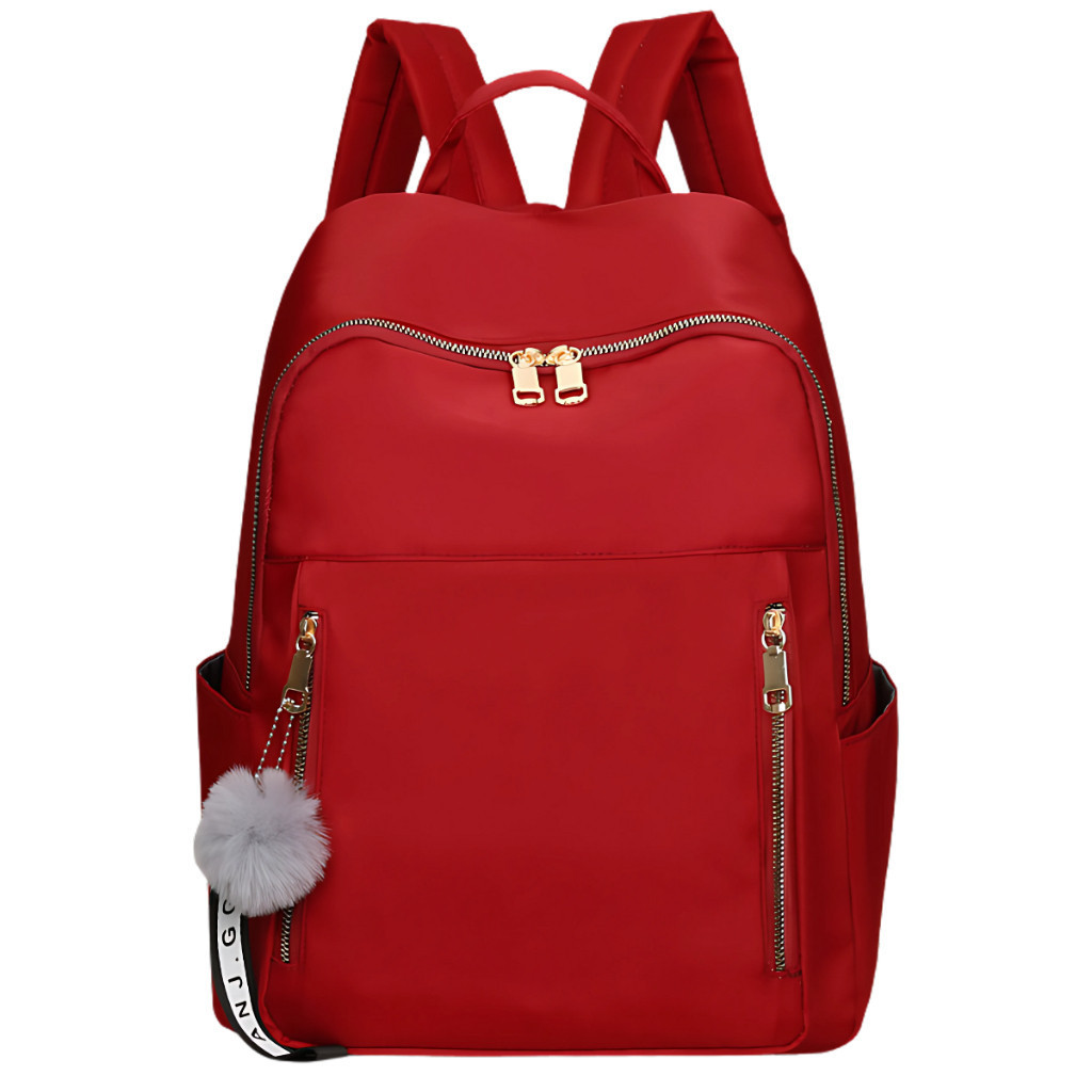 mochila feminina reforçada: faculdade, viagens e estilo com chaveiro exclusivo, conforto em Oferta na Shopee