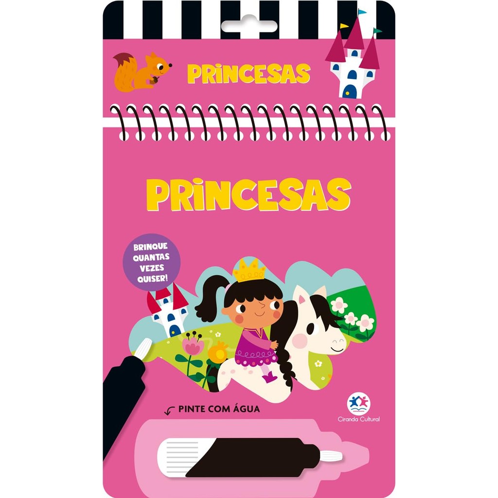 Aquabook pinte com agua | Princesas em Oferta na Shopee