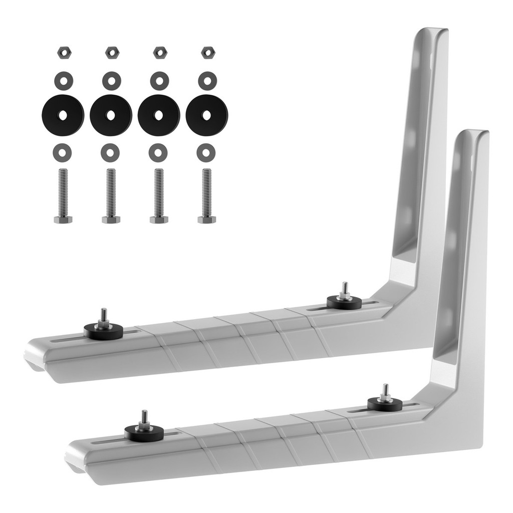 10 Pares Suporte Ar Condicionado Split 50cm para 7000 a 30000 BTU Plástico Engenharia Branco