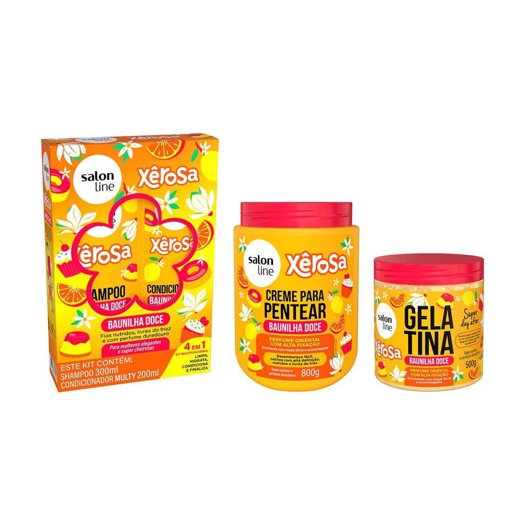 Kit Cronograma Capilar Xêrosa Baunilha Doce em Oferta na Shopee