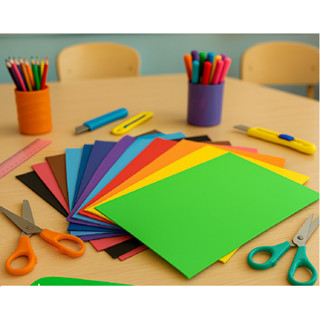 Folha de EVA Escolar LISO 20x30 cm - Pacote 10 unds iguais em Oferta na Shopee