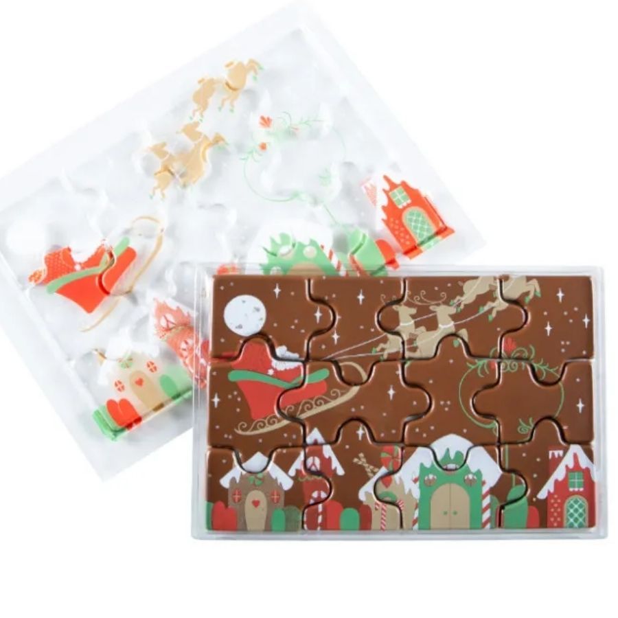 Blister Decorado com Transfer Para Chocolate - Quebra-Cabeça de Natal - BLN 0078 - 1 unidade - Stalden - Rizzo em Oferta na Shopee