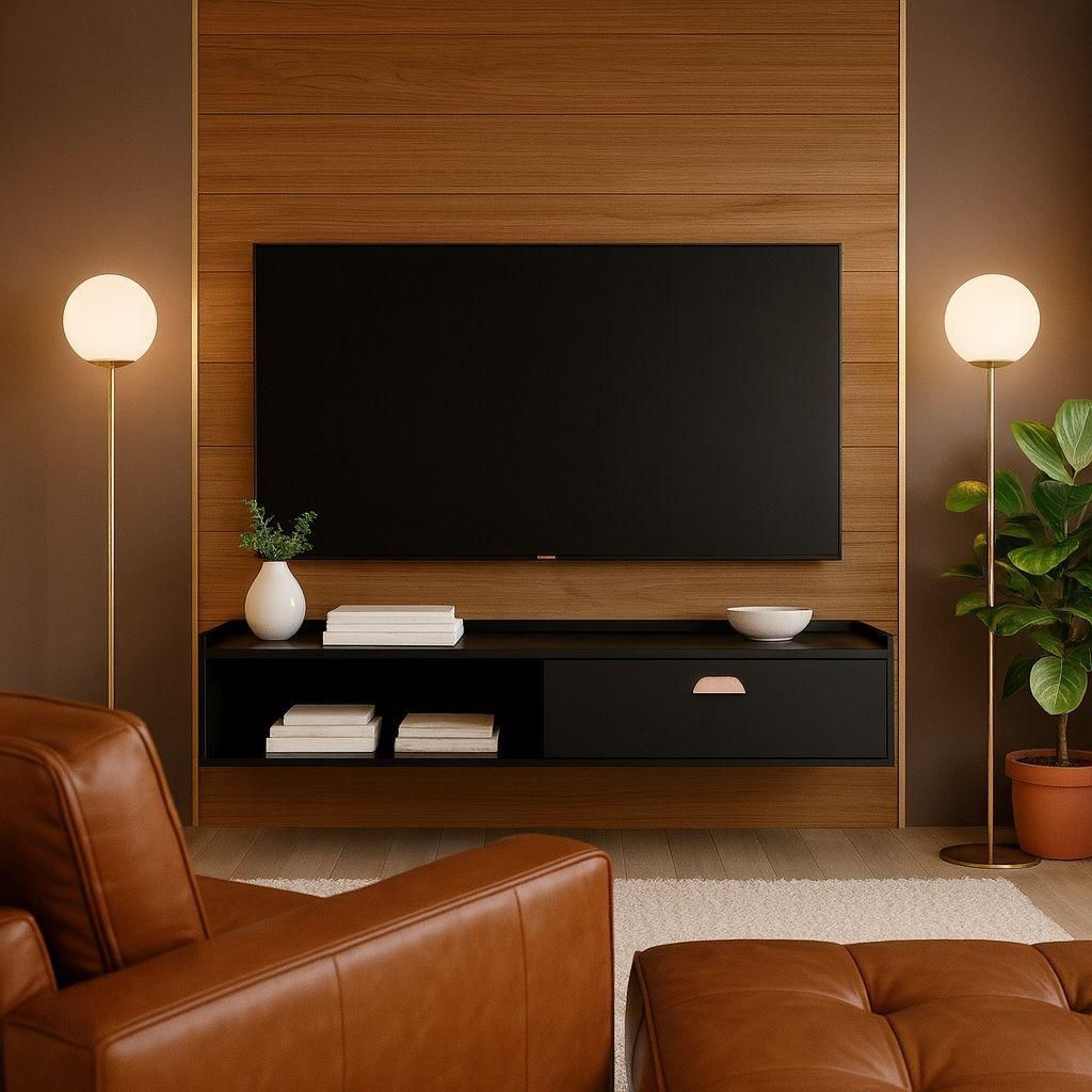 QUEIMA DE ESTOQUE - Rack Suspenso com 1 Porta e Nicho – Ideal para Sala de Estar ou Quarto