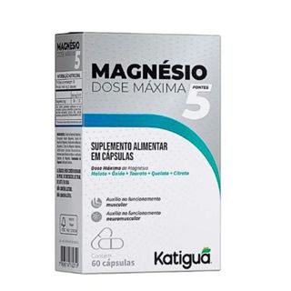 Magnésio 5 Dose Máxima - 60 Cápsulas - Katiguá em Oferta na Shopee