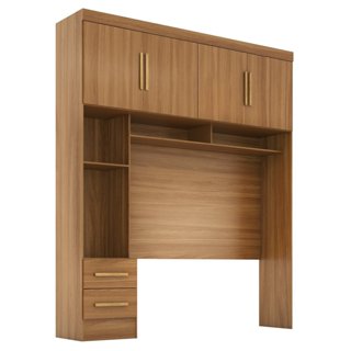 Módulo Closet Smart Aéreo com Criado 2 Gavetas com Maleiro Cinamomo em Oferta na Shopee