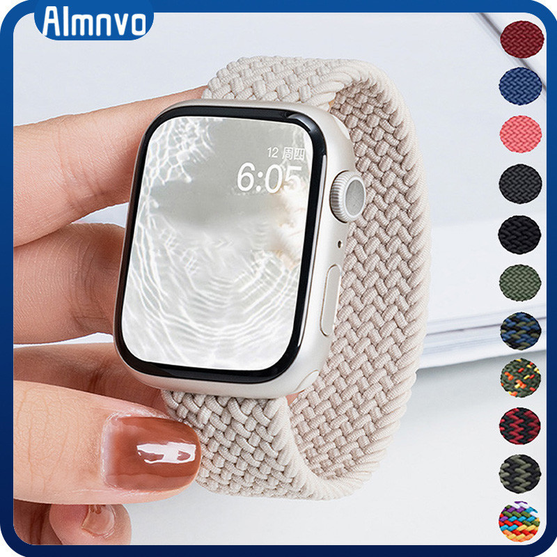 Pulseira Strap De Nailon Elástico Para Apple Watch SE Ultra 3 2 IWatch Series 11