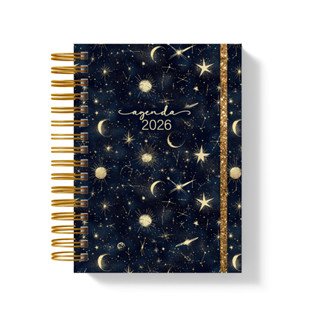 Agenda Executiva 2026 Premium Espiral - A5 - Starry Night em Oferta na Shopee