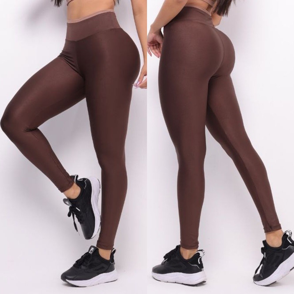Calça moda fit Academia Feminina Legging Cós Alto Sem Transparência esportiva premium leg pilates