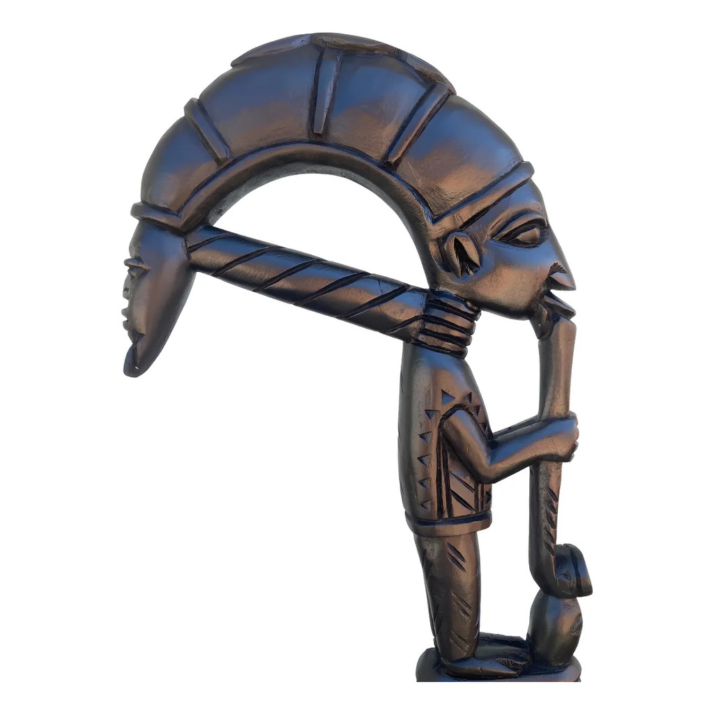 Imagem Exu Lalu 53 Cm - Feito De Madeira Africano