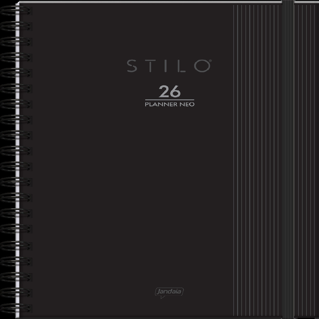 Agenda Planner Neo 2026 Stilo Preto 175x242mm – 1 Unidade em Oferta na Shopee
