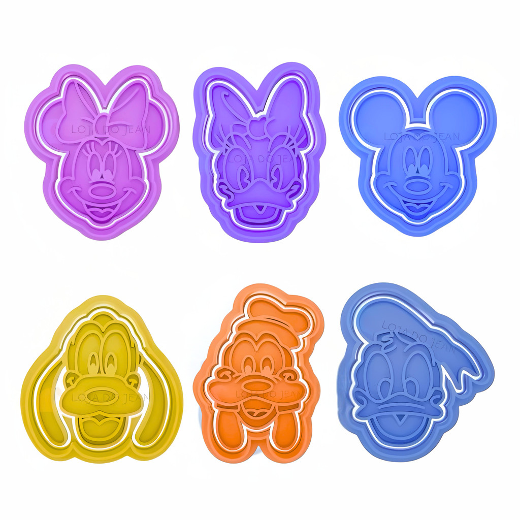 Cortador Biscoito Molde Forma SO MICKEY MINNIE PLUTO PATETA Marcador Carimbo Pasta Americana MassA