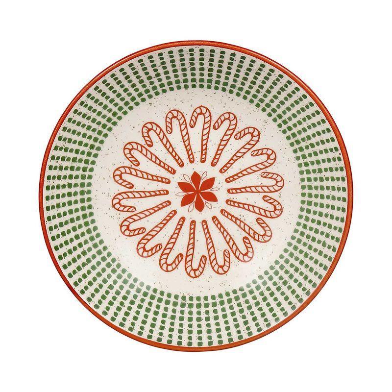 Jogo de 6 Pratos Fundos 20,5 cm Oxford Malabarismo Natalino em Oferta na Shopee