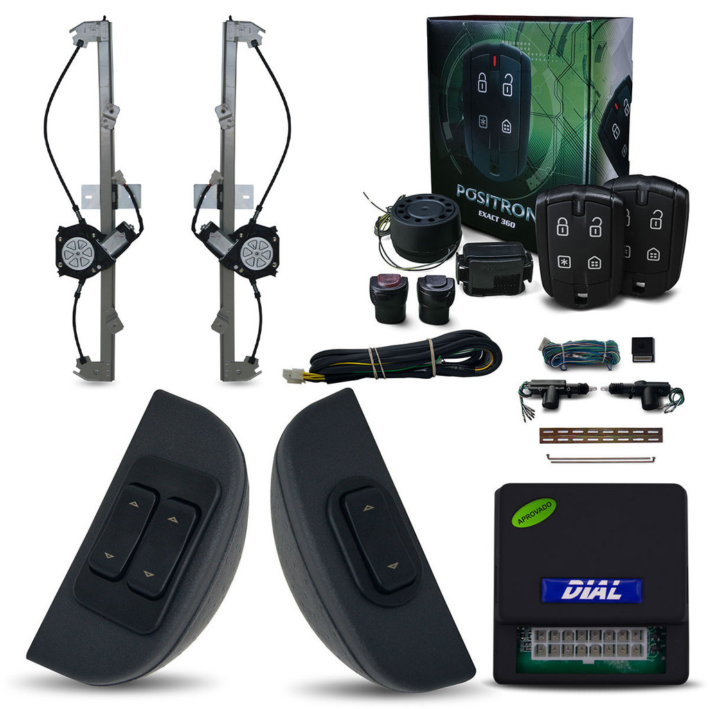 Kit Vidro Eletrico, Trava e Alarme Positron Iveco Daily (2008/2018) 2 Portas