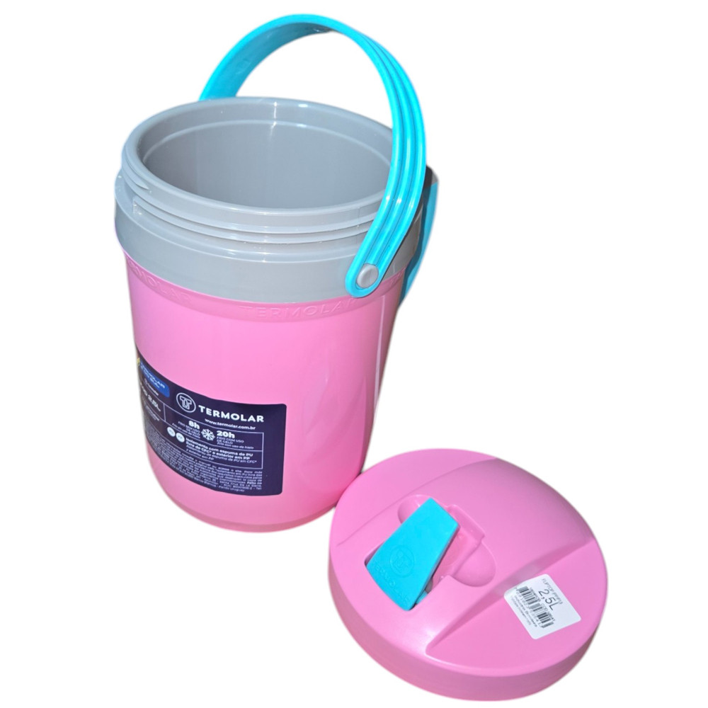 Jarra Térmica Fliptop Cor Rosa Balé 2,5 Litros Para Bebida Gelada Suco Chá Tereré Termolar em Oferta na Shopee