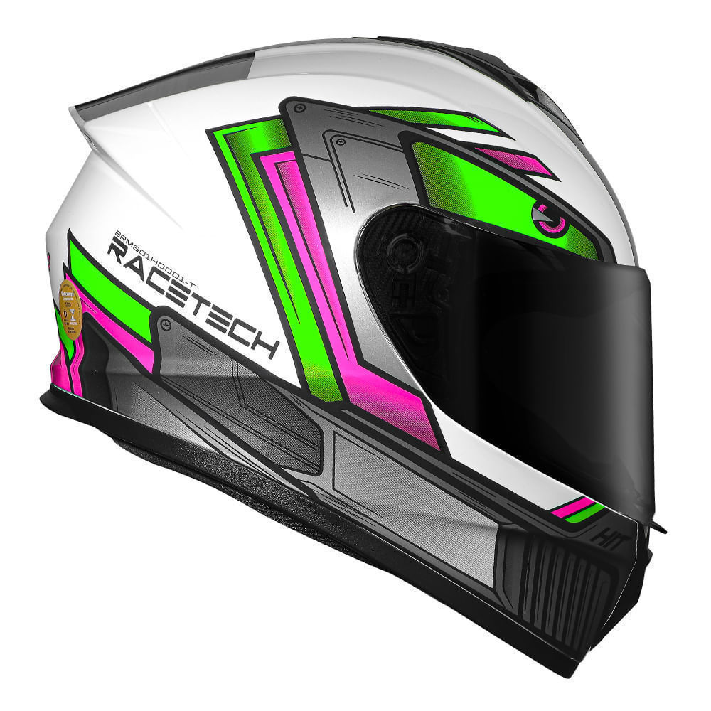 CAPACETE RACE TECH HIT ANDROID VERDE em Oferta na Shopee