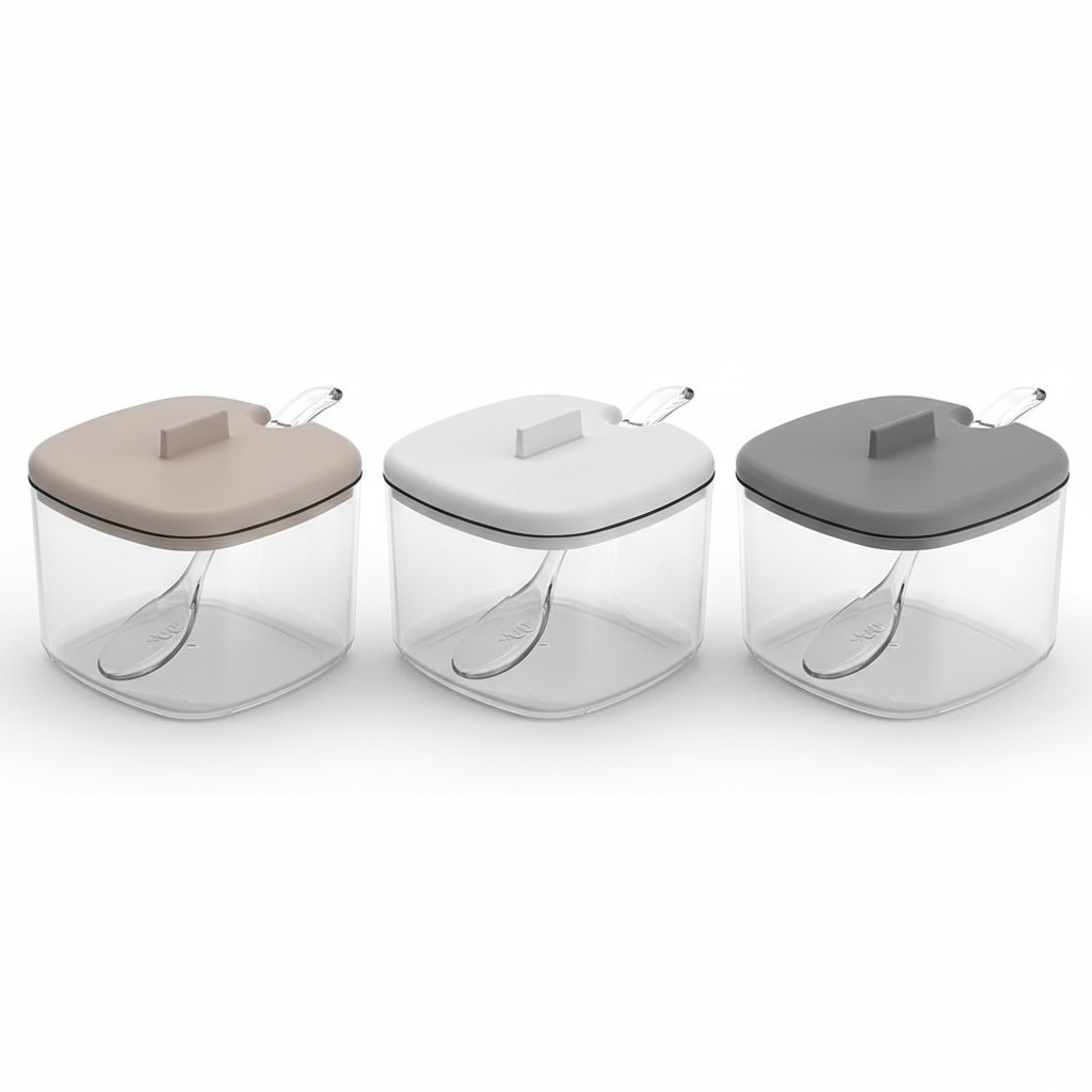 Açucareiro Break de 200ml com tampa e colher - Design moderno e minimalista | Marca OU