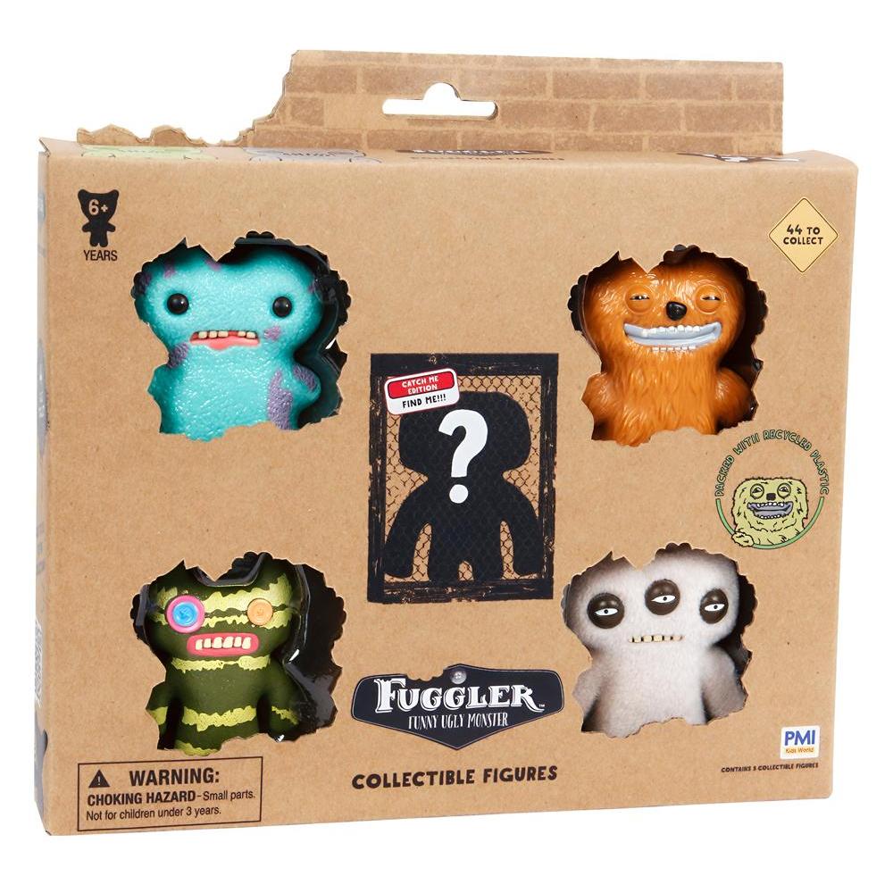 Kit com 5 Mini Bonecos Fuggler 6cm Turquesa, Castanho, Verde e Cinza em Oferta na Shopee