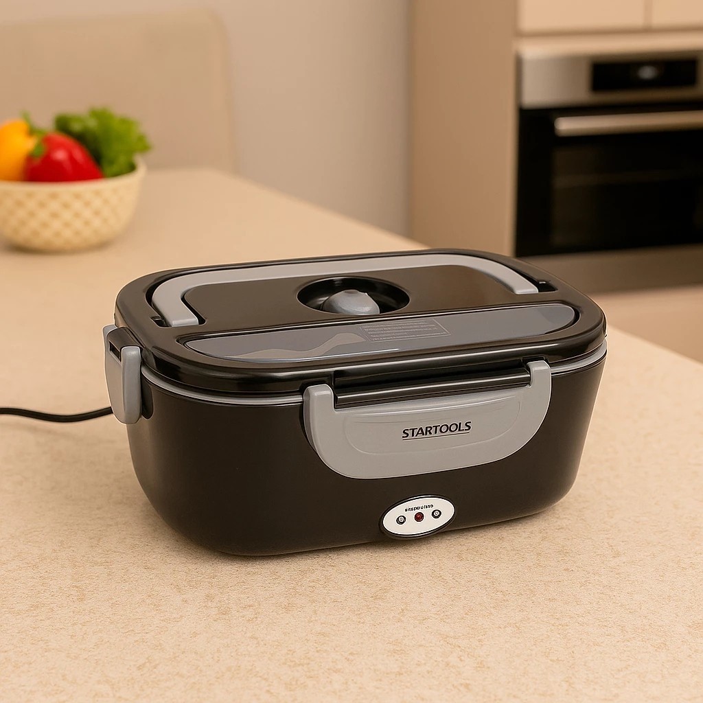 Marmita Témica 110V e 220V Lancheira Elétrica Portátil Com Divisória Para Esquentar Comida