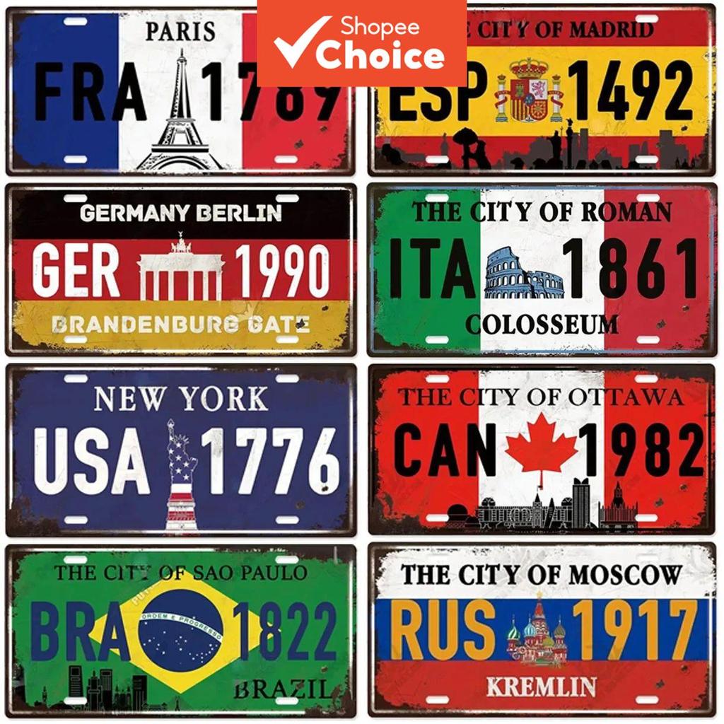 Sinais De Placa De Metal Em Relevo Decoração De Parede Vintage Para Garagem Bar Pub