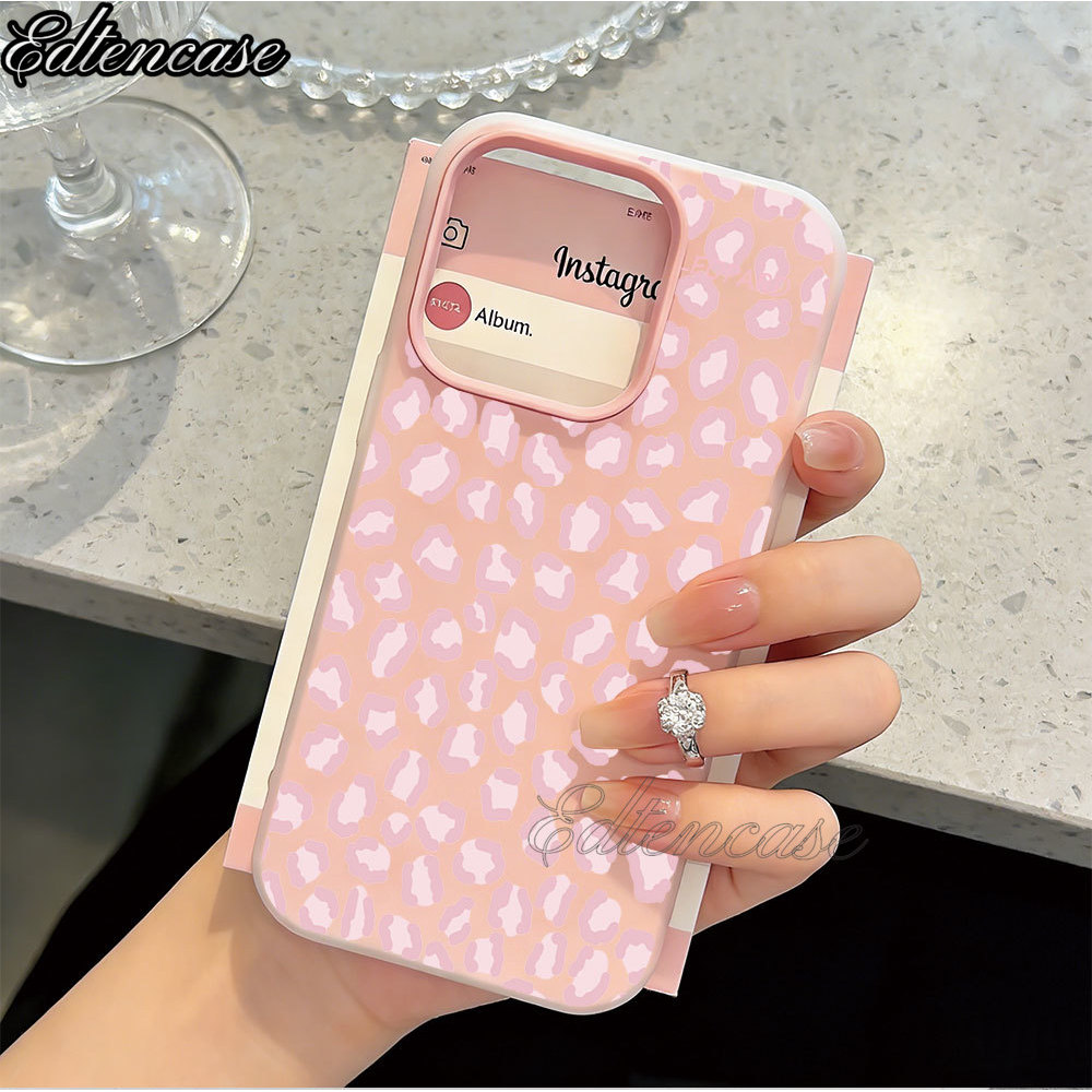 Para Samsung A17 A07 A06 A16 A55 A35 A54 A05S A05 A15 A14 A04S A03S Rosa Leopardo Impressão 2nd1 Geléia Caso De Telefone
