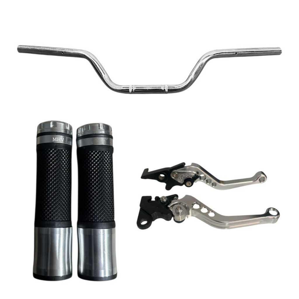 Kit Guidão Manete + Manopla Saturno Cb 300r 09/15 Cbx 200 Strada 93 À 03 Cbx 250 Twister 01 À 08 — imagem 2 de 2