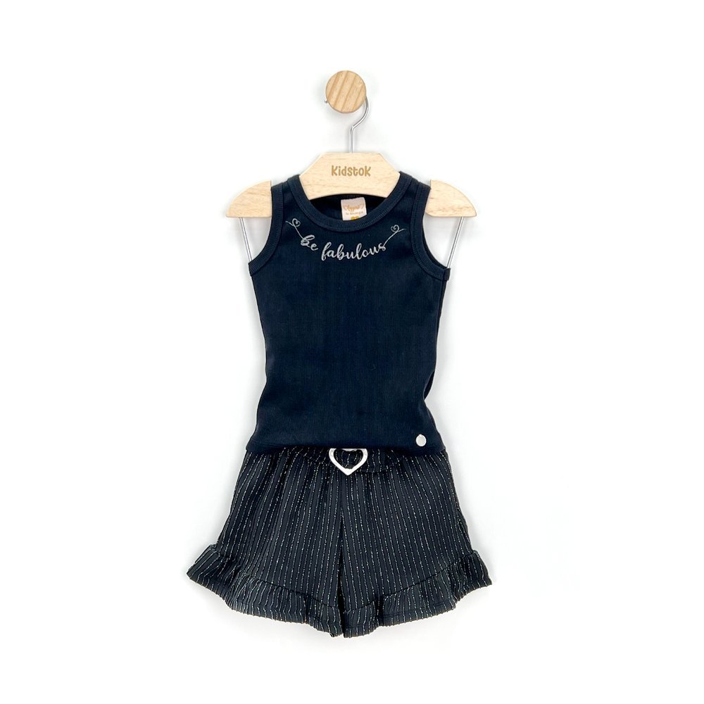Conjunto Menina Regata e Short Joc Shine Coração - Angerô