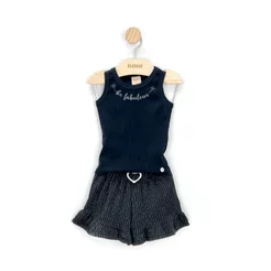 Conjunto Menina Regata e Short Joc Shine Coração - Angerô