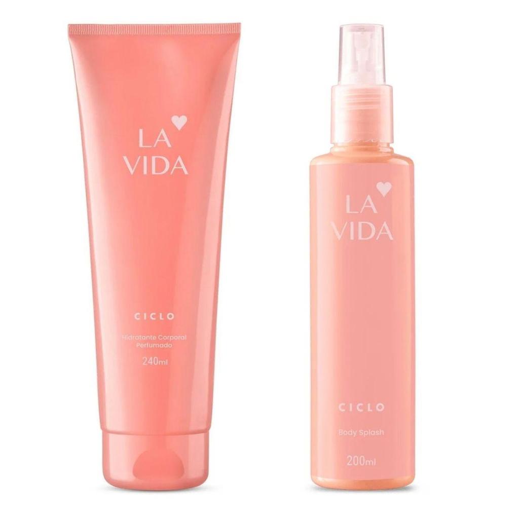 Combo Kit Duo Body Splash La vida + Hidratante Ciclo Cosmeticos Perfumado