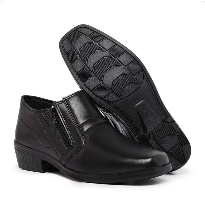 Bota botinha social masculina elegante (social zíper)