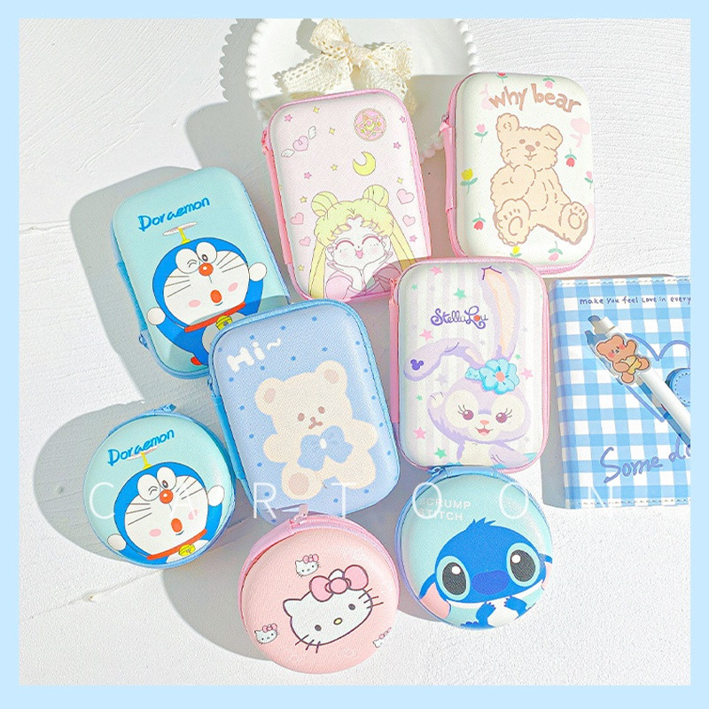 Caixa De Armazenamento De Alta Capacidade , design Criativo E Bonito De Desenho Animado , Bolsa Para Fone De Ouvido .