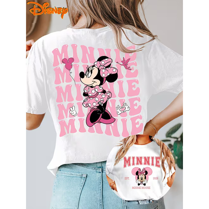 Camiseta Feminina Estampa Minnie Mouse Moda Feminina Confortável Linda Estilosa Tendência