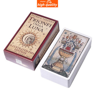Trionfi della Luna Tarot 78 Cartas Baralho Com PDF Guiabook Fortune Telling Card Game Viagem Cersão Reversada Chakra 015