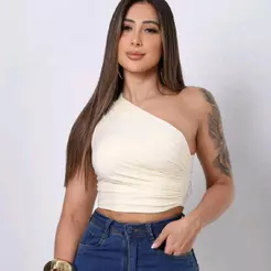Cropped Feminino Mula Manca Suplex Cropped Moda Blogueira