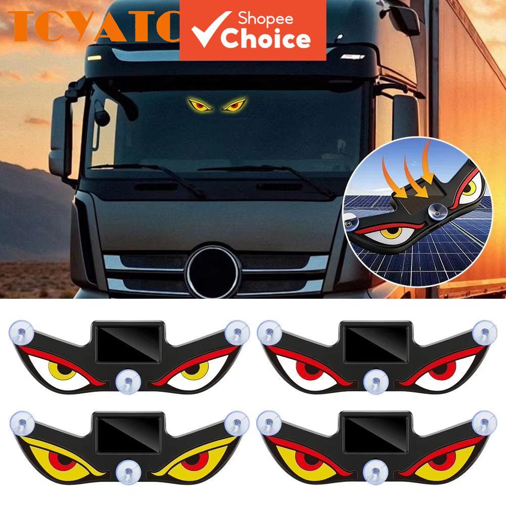 Tcyato Solar Car Devil's Eye LED Luz De Advertência Caminhão Dinâmica Lâmpada Ocular Acessórios Para Automóveis