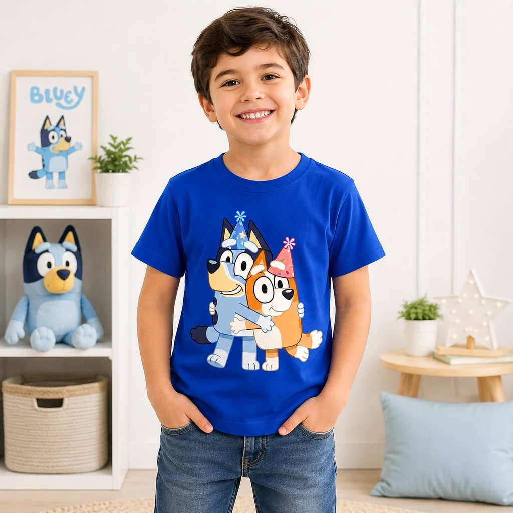 Camiseta Infantil Estampada Personagem Animado 100% Algodão Moda Kids Manga Curta Casual Confortável Unissex